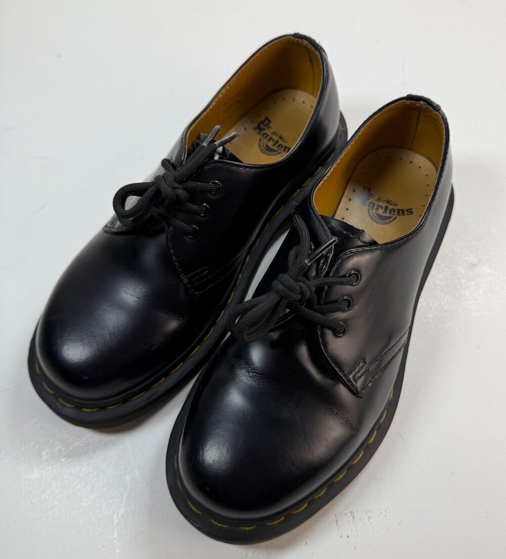 Dr. Martens Black Leather Oxford Shoes 11838 Womens US 5 Lace-Up Unisex